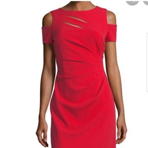 Tahari ASL Cold-Shoulder Side-Ruched Dress

 NWOT.